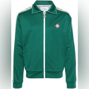 Casablanca
logo-appliqué zip-up sweatshirt